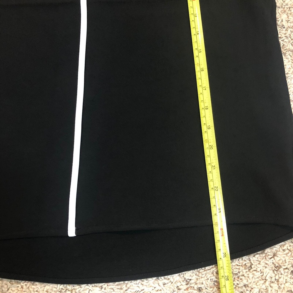 Calvin‎ Klein Womens Top Sleeveless Black W/White Trim Career Office Size Medium - Picture 9 of 9